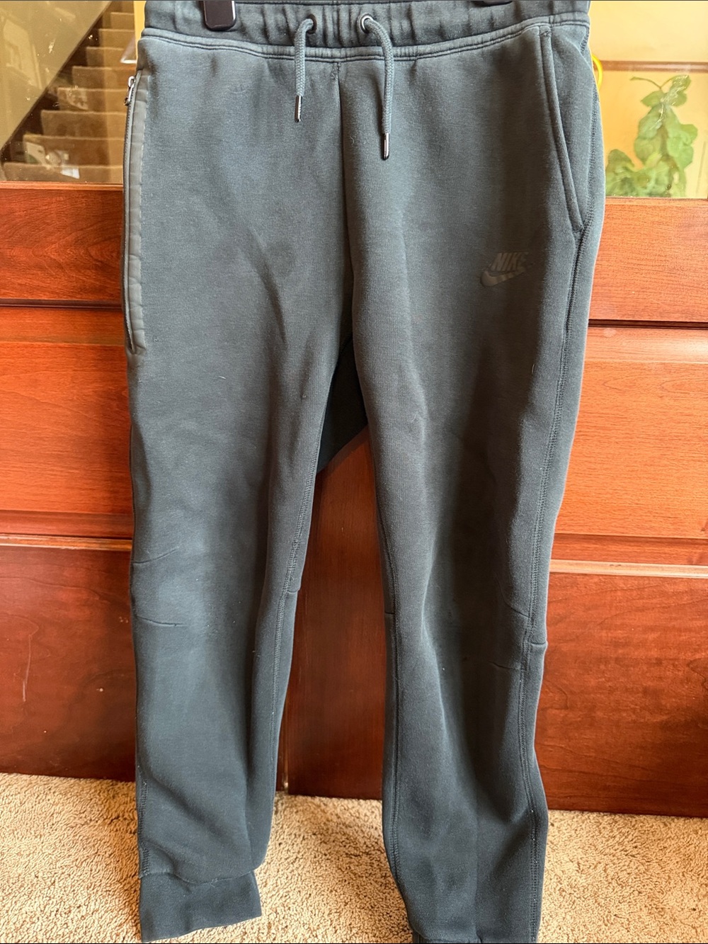 Nike -tech kids  Black Joggers with Zipper Pockets